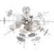 Circulo 4 Light 24 inch Polished Chrome Flush Mount Ceiling Light