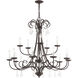Daphne 15 Light 36 inch English Bronze Foyer Chandelier Ceiling Light