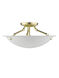 Oasis 3 Light 16 inch Polished Brass Semi-Flush Mount Ceiling Light