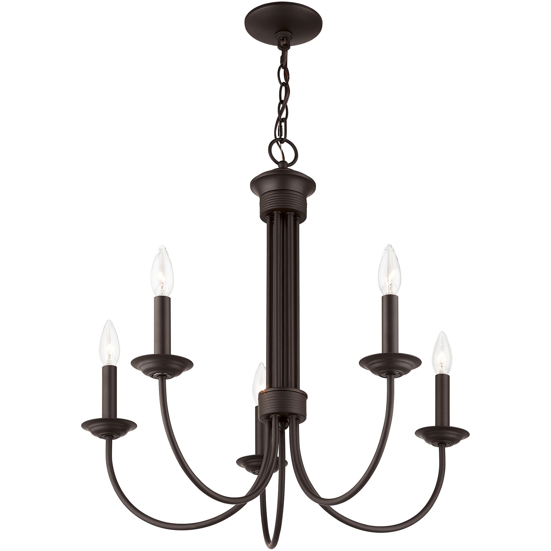 Estate 5 Light 25 inch Bronze Chandelier Ceiling Light