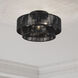 Florell 3 Light 18 inch Black Semi Flush Mount Ceiling Light, Large