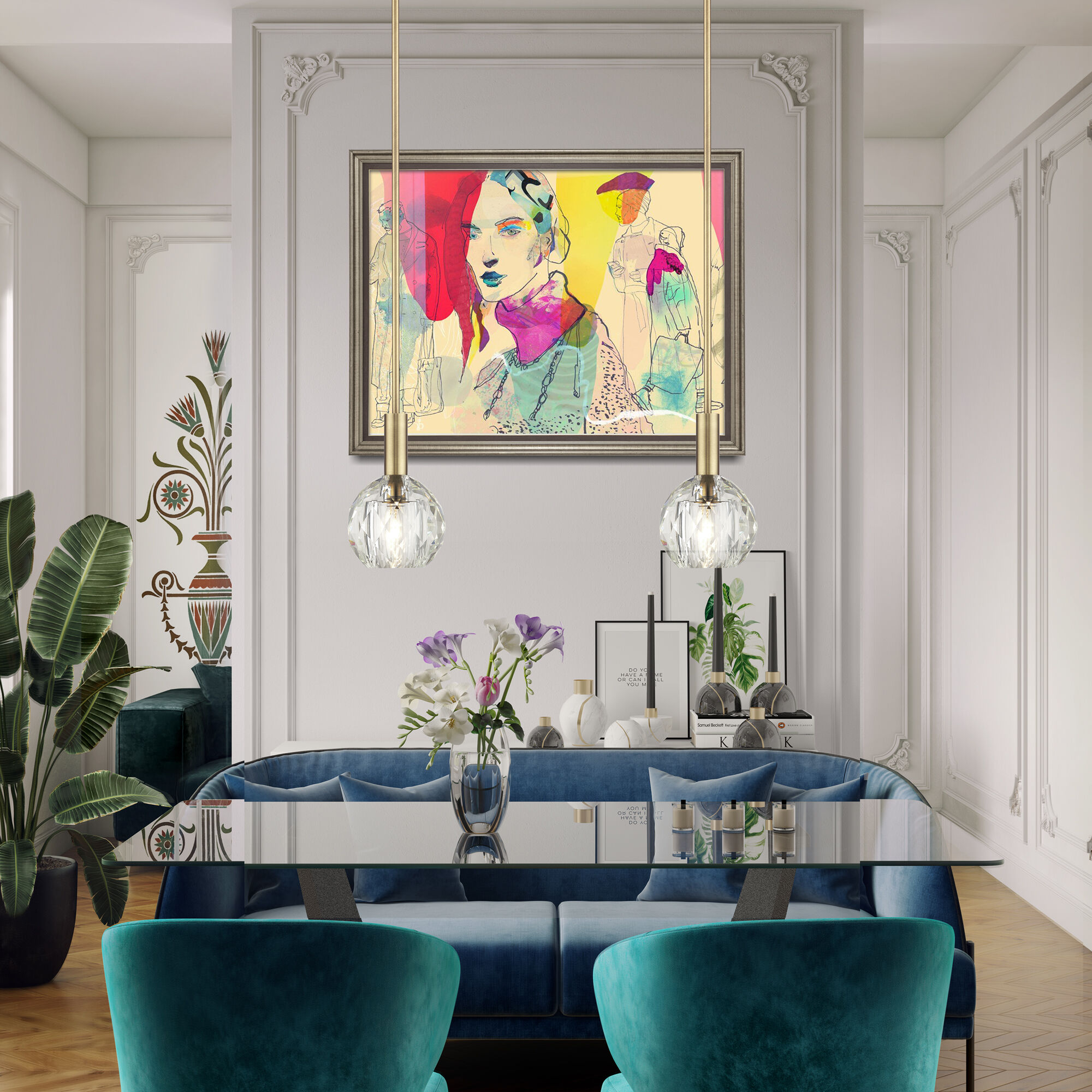 Whitfield 1 Light 6.5 inch Natural Brass Pendant Ceiling Light