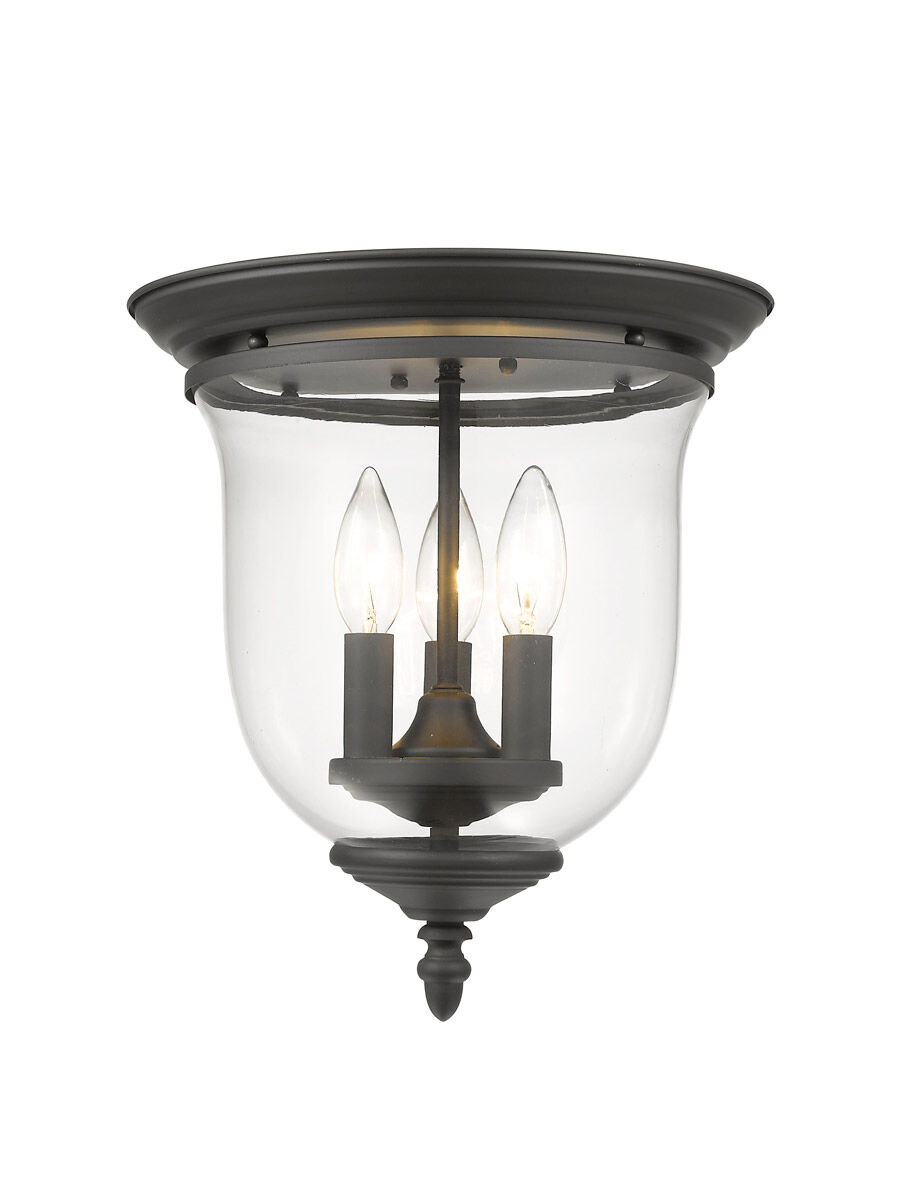 Legacy 3 Light 12 inch Black Flush Mount Ceiling Light