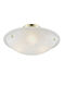 Oasis 3 Light 16 inch Polished Brass Semi-Flush Mount Ceiling Light
