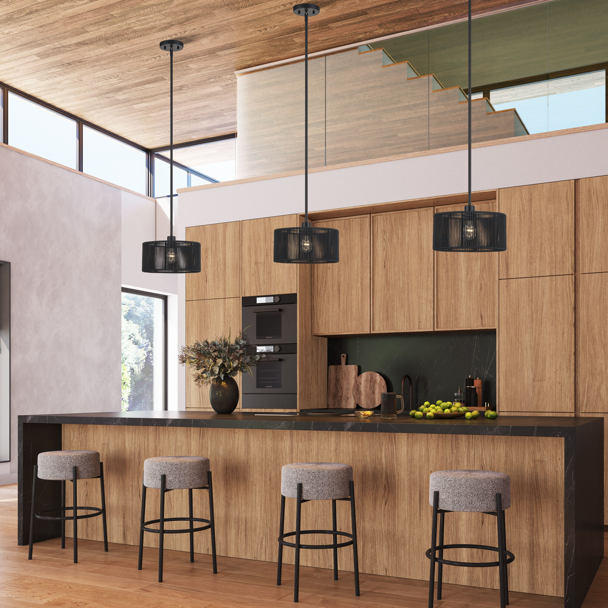 Acordia 1 Light 12 inch Black Pendant Ceiling Light