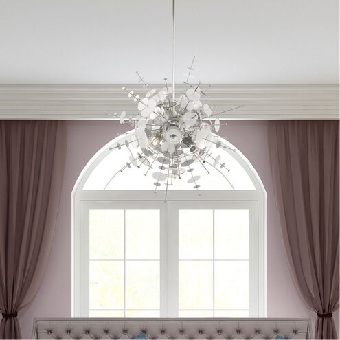 Circulo 6 Light 30 inch Polished Chrome Pendant Chandelier Ceiling Light