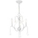 Caterina 3 Light 13 inch Antique White with Clear Crystals Chandelier Ceiling Light