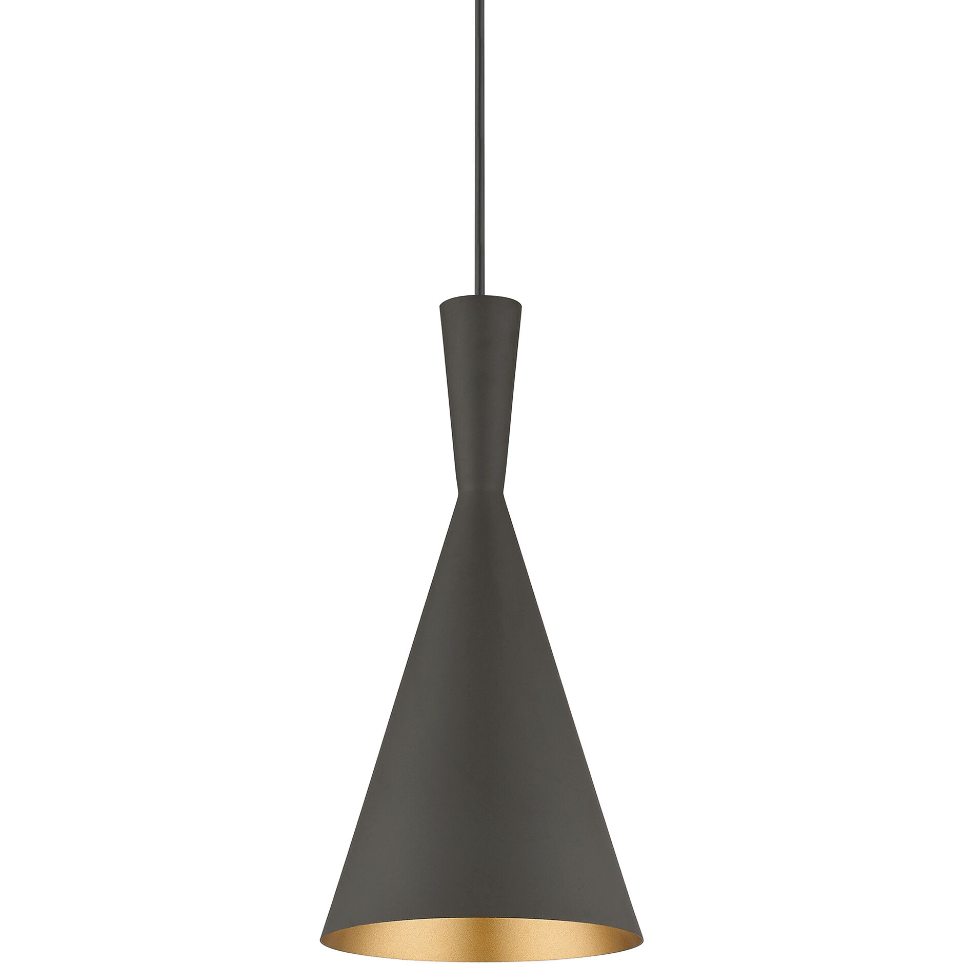 Waldorf 1 Light 7.25 inch Bronze with Antique Brass Finish Accents Pendant Ceiling Light in Bronze with Antique Brass Accent