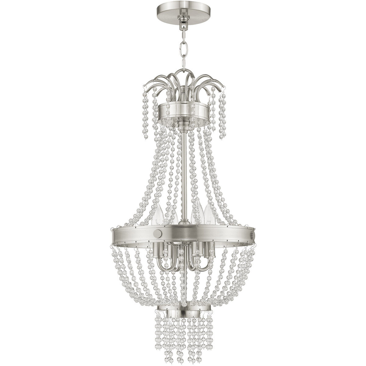 Valentina 4 Light 13 inch Brushed Nickel Pendant Ceiling Light