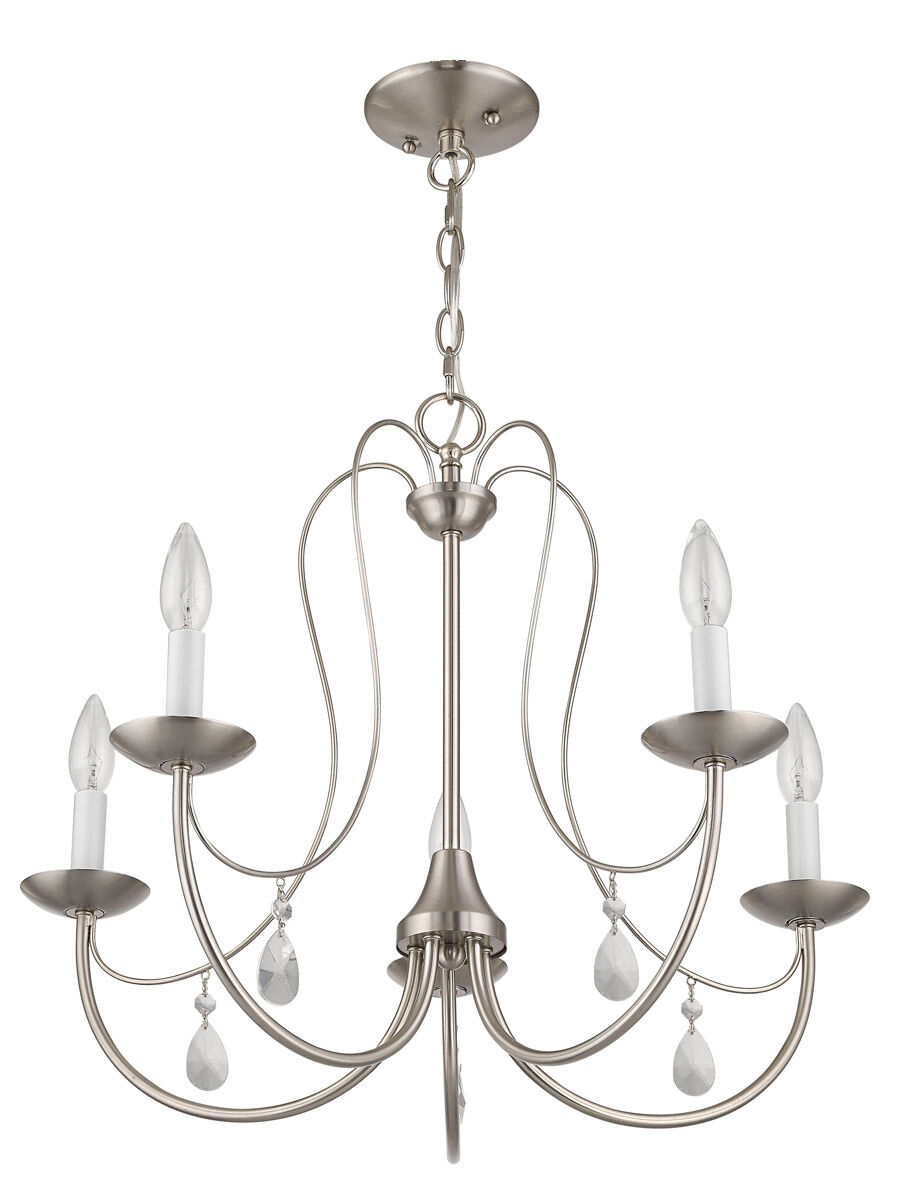 Mirabella 5 Light 24 inch Brushed Nickel Chandelier Ceiling Light