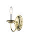 Home Basics 1 Light 4 inch Polished Brass Wall Sconce Wall Light
