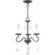 Callisto 3 Light 14 inch English Bronze Mini Chandelier Ceiling Light