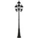 Hamilton 4 Light 95 inch Textured Black Outdoor Post Light