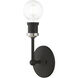 Lansdale 1 Light 5 inch Black with Brushed Nickel Accents Vanity Sconce Wall Light