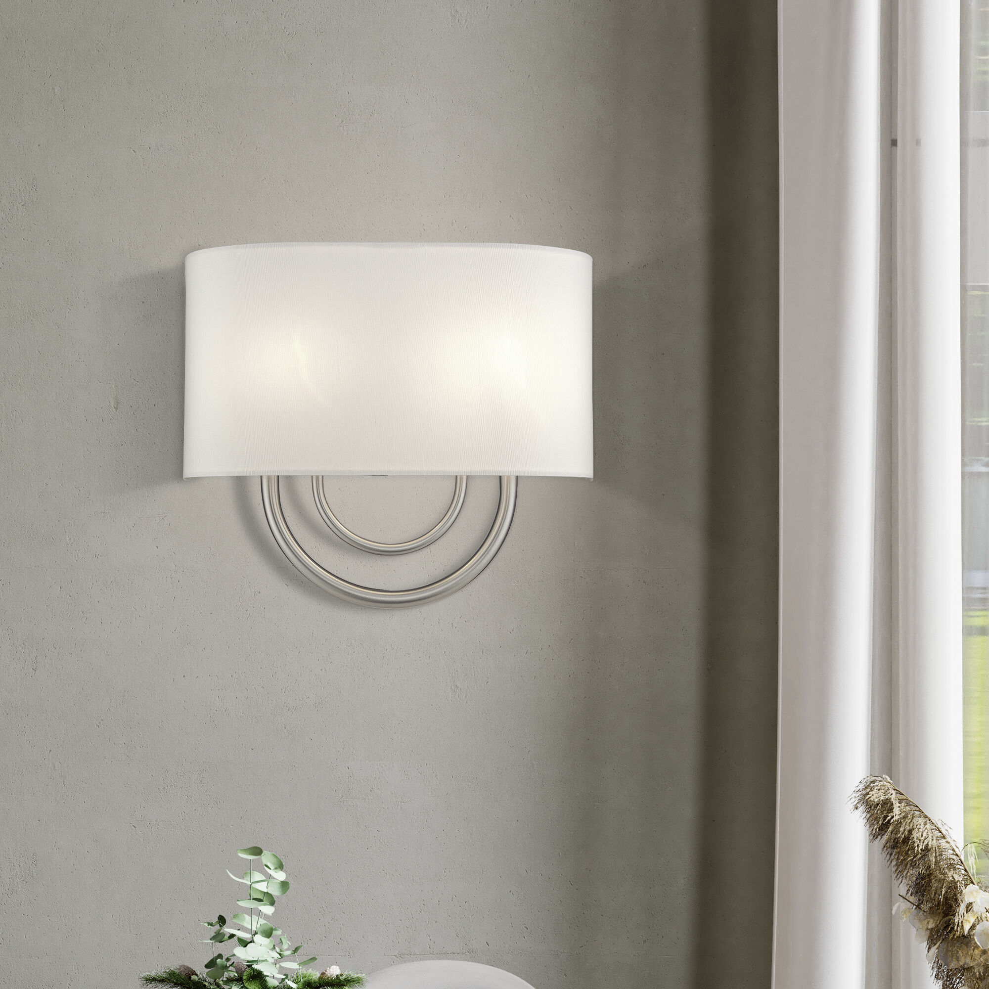 Stratton 2 Light 13 inch Brushed Nickel ADA Wall Sconce Wall Light
