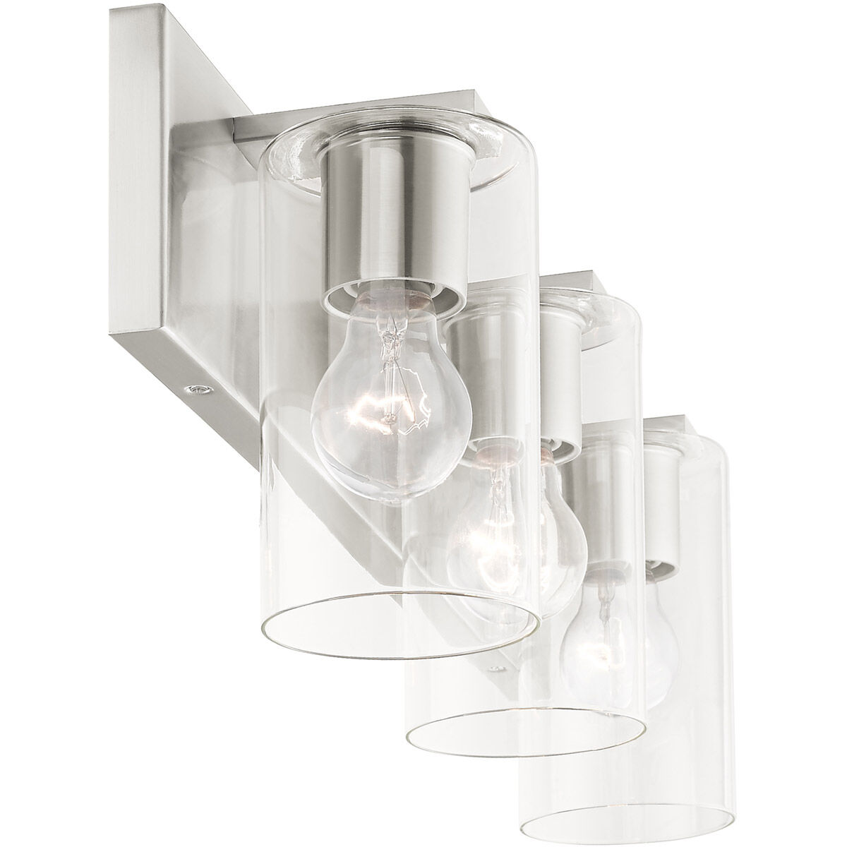 Zurich 3 Light 24 inch Brushed Nickel Vanity Sconce Wall Light