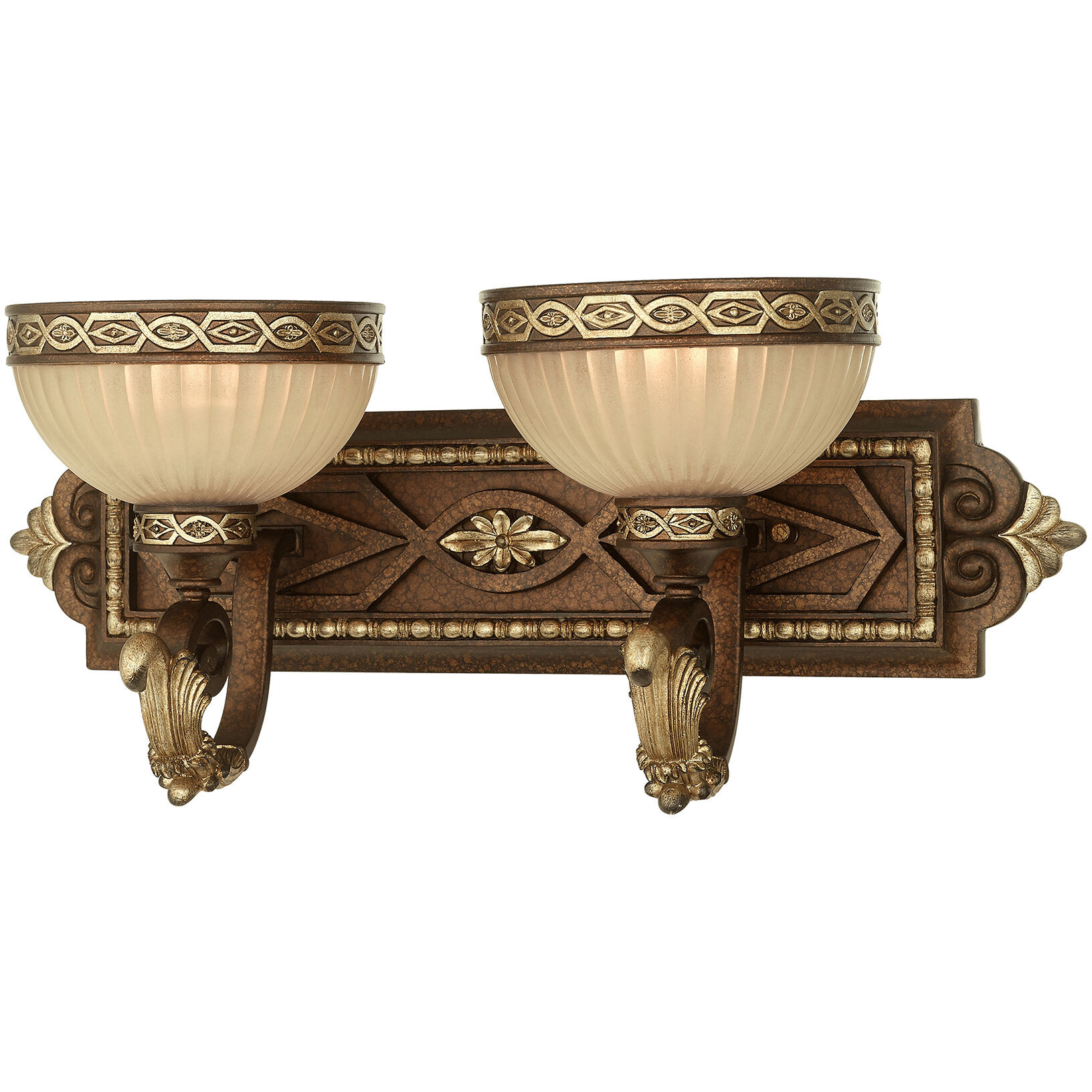 Seville 2 Light 23 inch Palacial Bronze with Gilded Accents Bath Vanity Wall Light