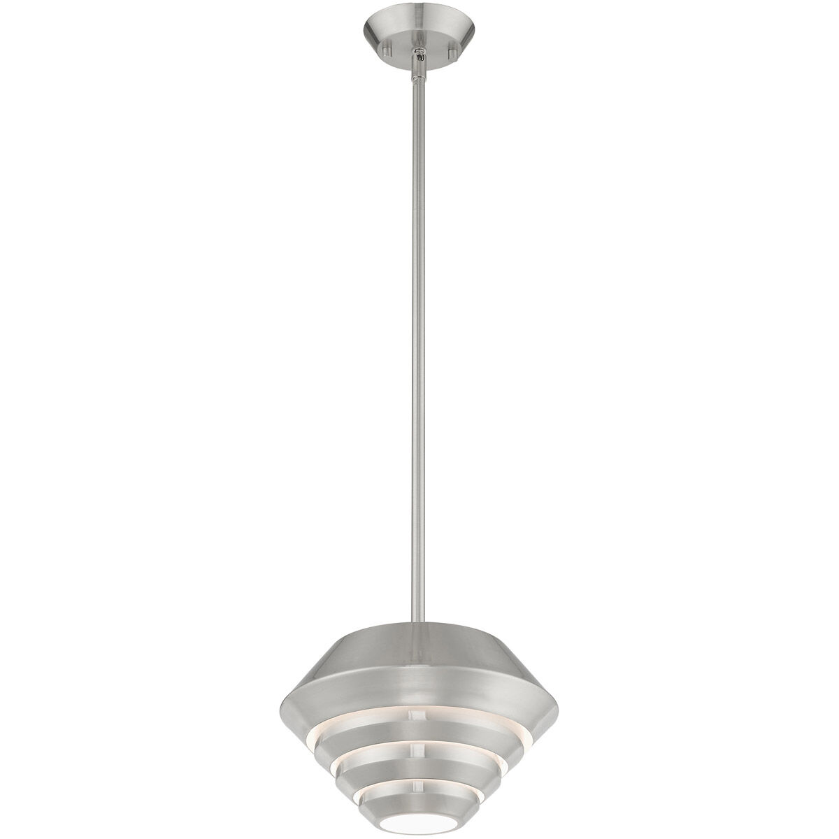 Amsterdam 1 Light 10 inch Brushed Nickel Mini Pendant Ceiling Light