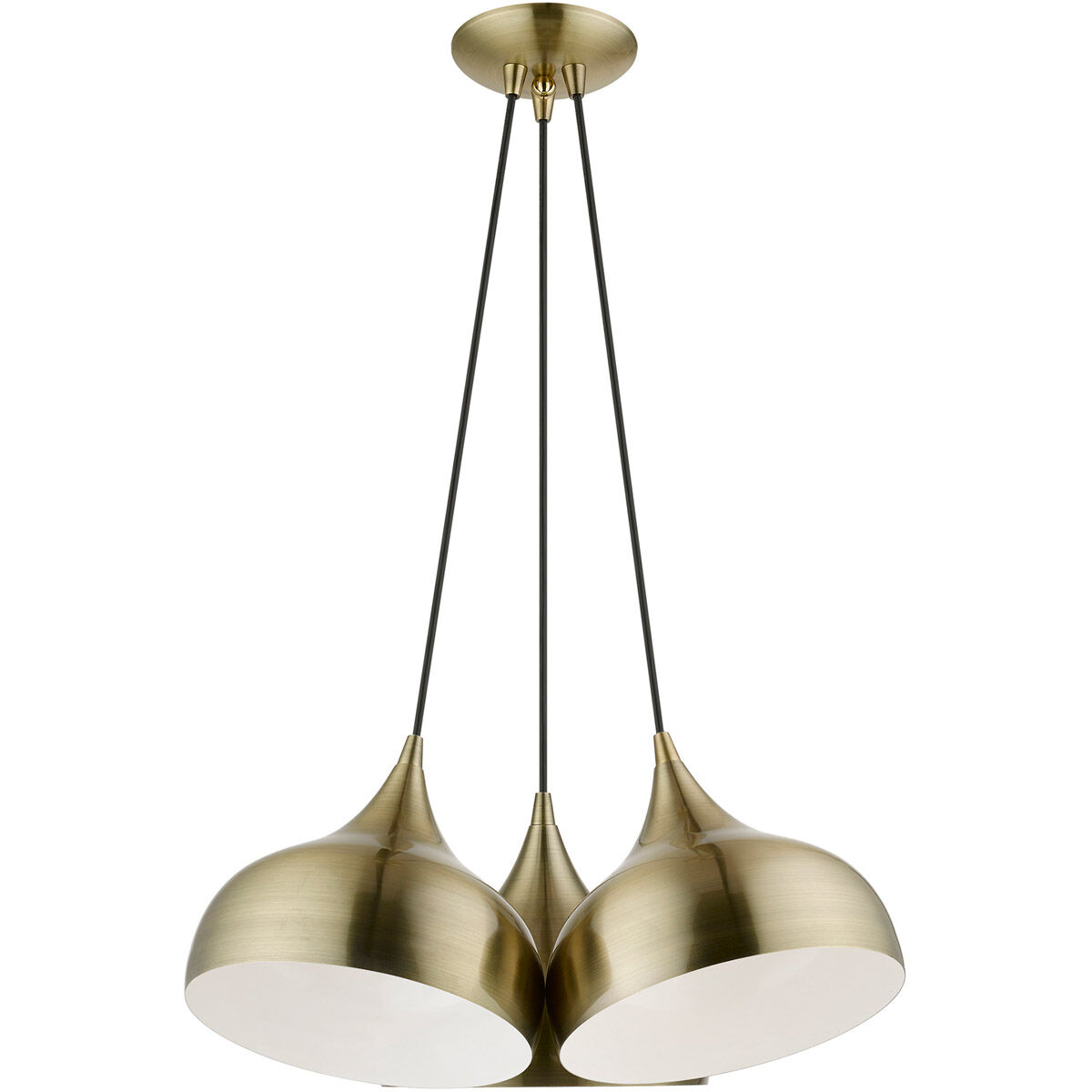 Amador 3 Light 22 inch Antique Brass Cluster Pendant Ceiling Light