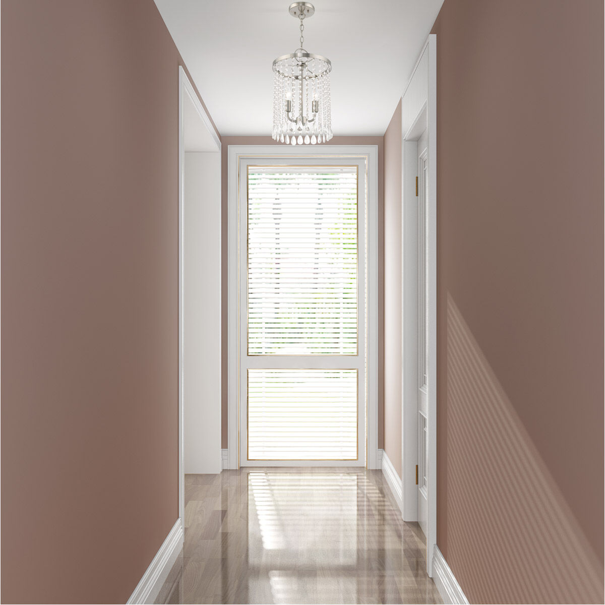 Elizabeth 2 Light 11 inch Brushed Nickel Mini Pendant Ceiling Light