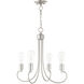 Bari 4 Light 20 inch Brushed Nickel Chandelier Ceiling Light