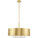 Madison 6 Light 24 inch Satin Brass Pendant Chandelier Ceiling Light