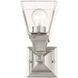Mission 1 Light 5 inch Brushed Nickel Sconce Wall Light