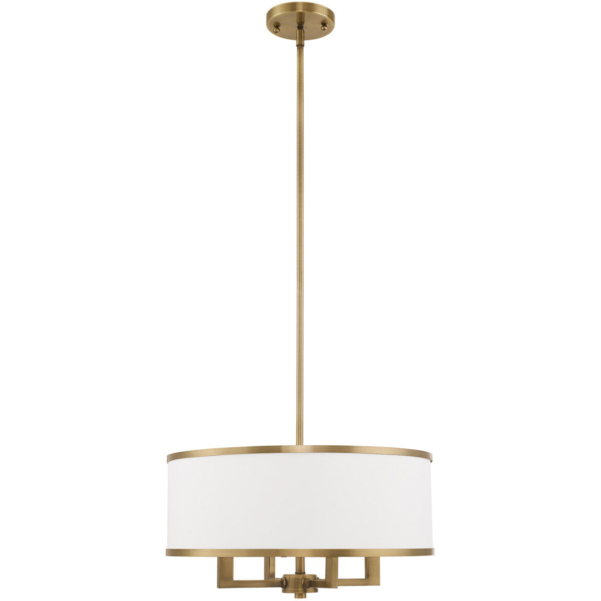 Park Ridge 4 Light 18 inch Antique Brass Pendant Chandelier Ceiling Light