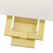 Meridian 2 Light 13 inch Satin Brass ADA ADA Sconce Wall Light