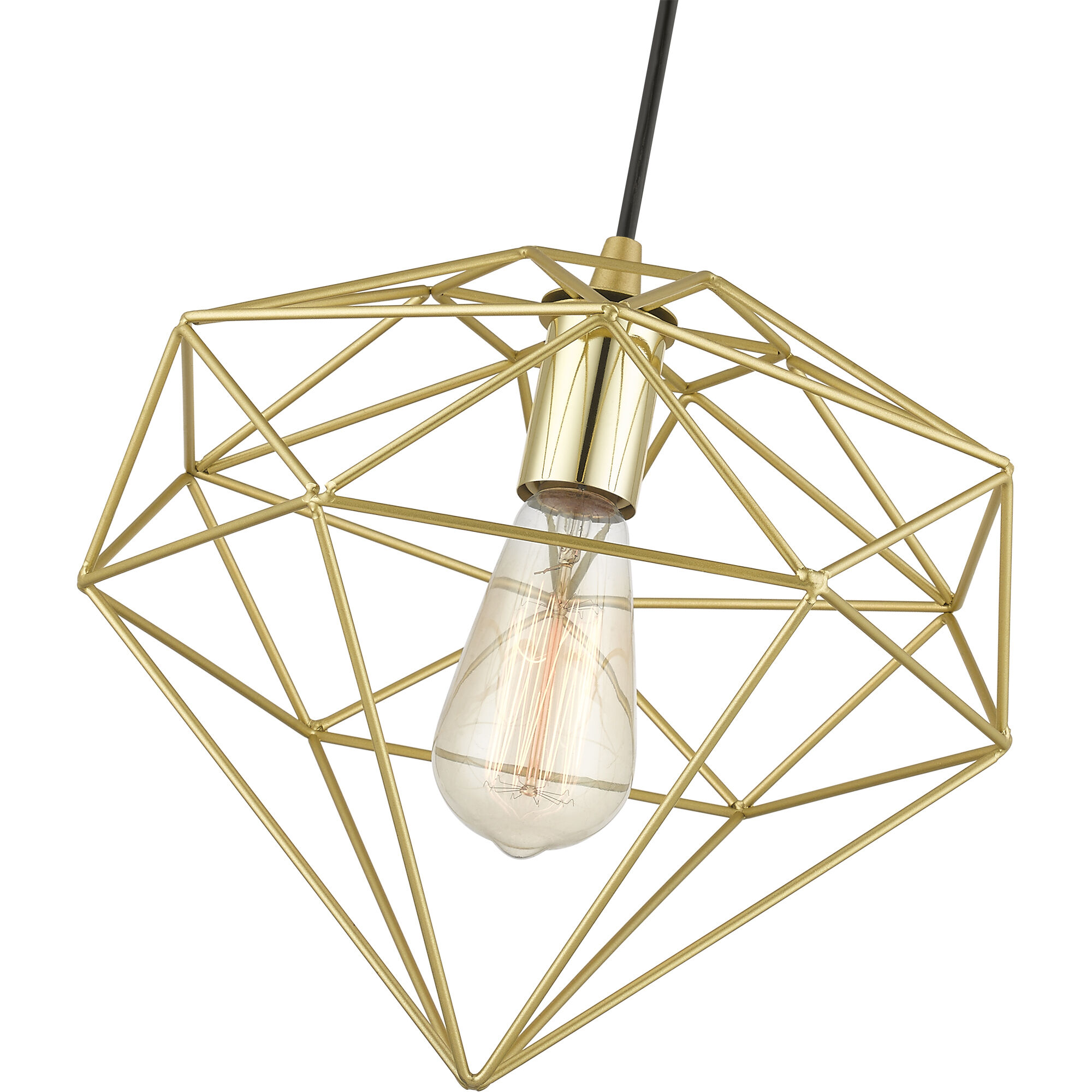 Knox 1 Light 11 inch Soft Gold with Polished Brass Accents Pendant Ceiling Light