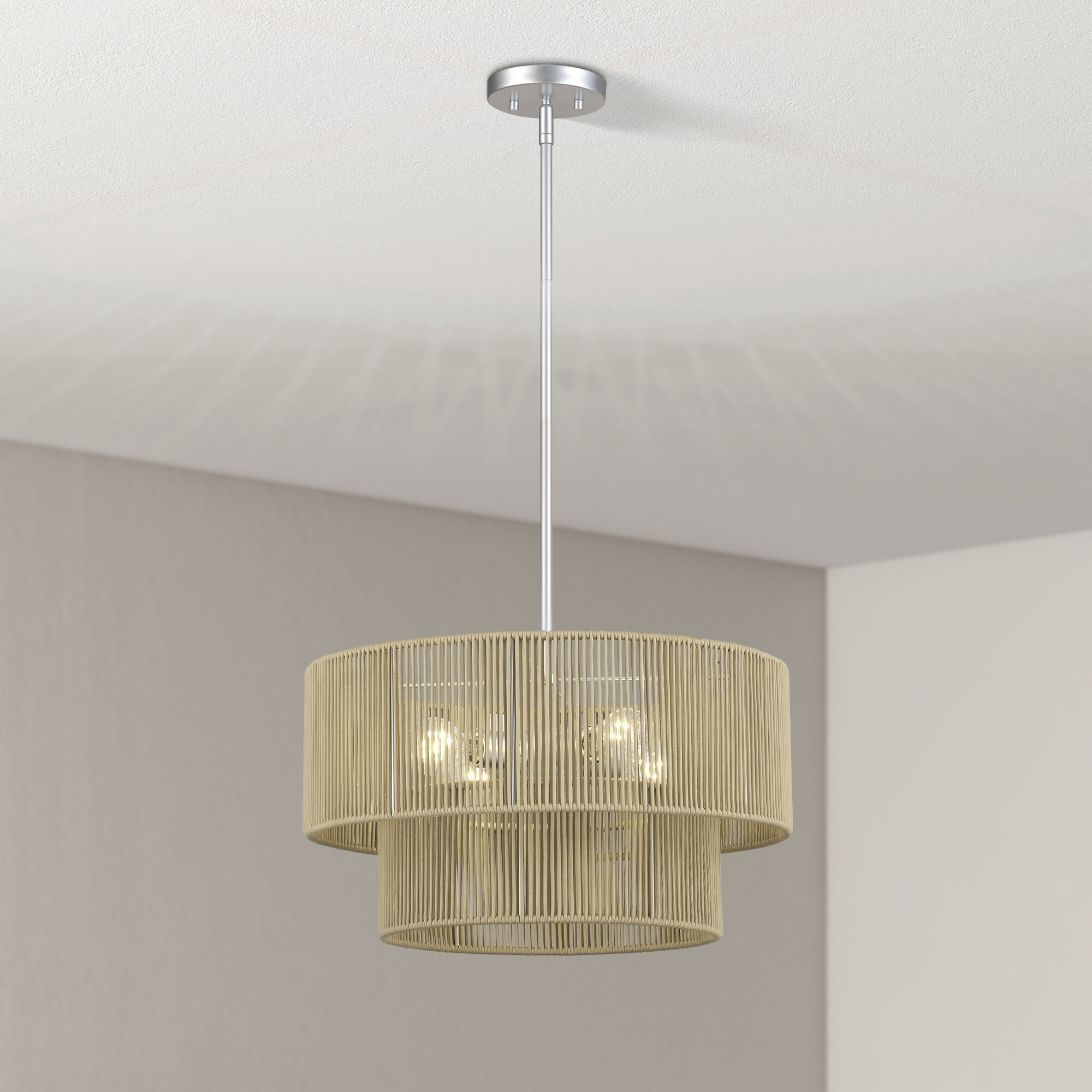 Acordia 4 Light 20 inch Painted Nickel Pendant Chandelier Ceiling Light