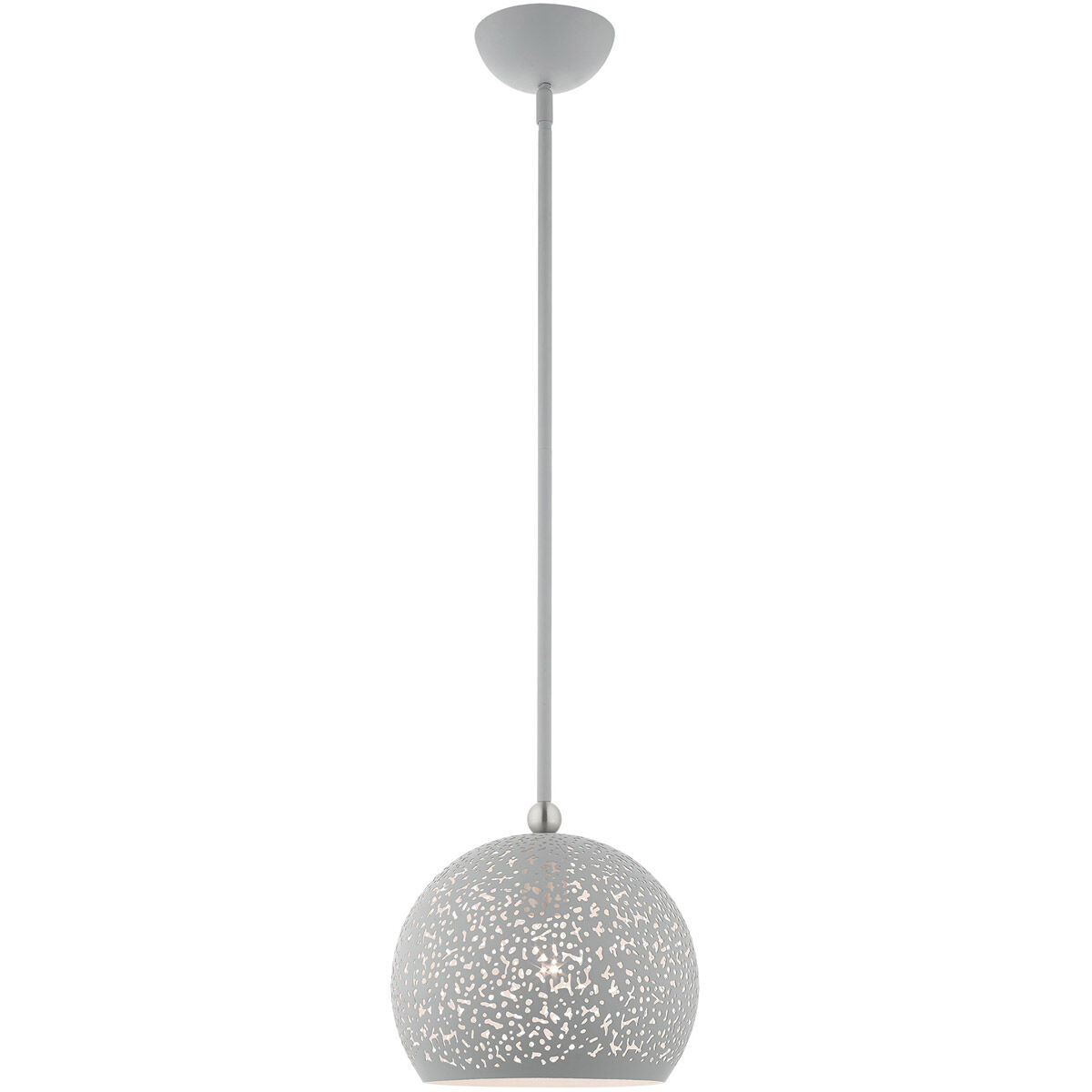 Charlton 1 Light 10 inch Nordic Gray with Brushed Nickel Accents Pendant Ceiling Light