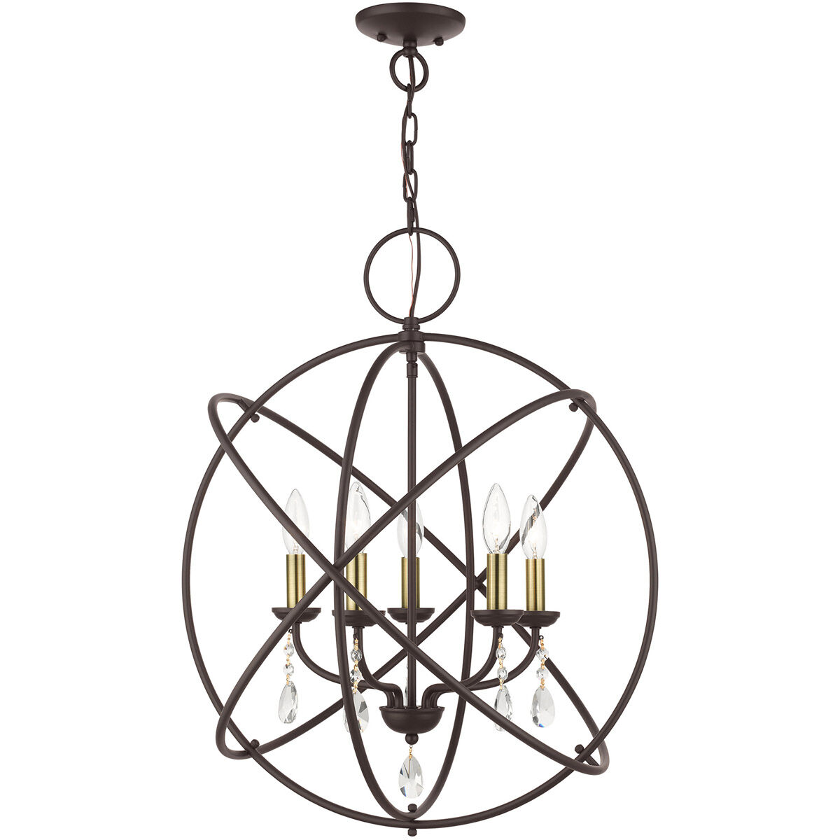 Aria 5 Light 23.5 inch Bronze Chandelier Ceiling Light