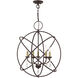 Aria 5 Light 24 inch Bronze Chandelier Ceiling Light