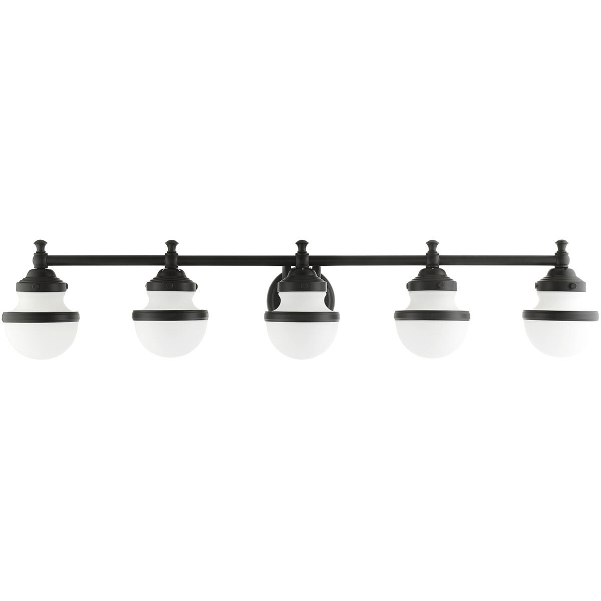 Oldwick 5 Light 43 inch Black Vanity Sconce Wall Light