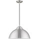 Allison 1 Light 16 inch Brushed Aluminum Mini Pendant Ceiling Light