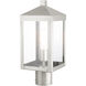 Nyack 1 Light 15 inch Brushed Nickel Outdoor Post Top Lantern