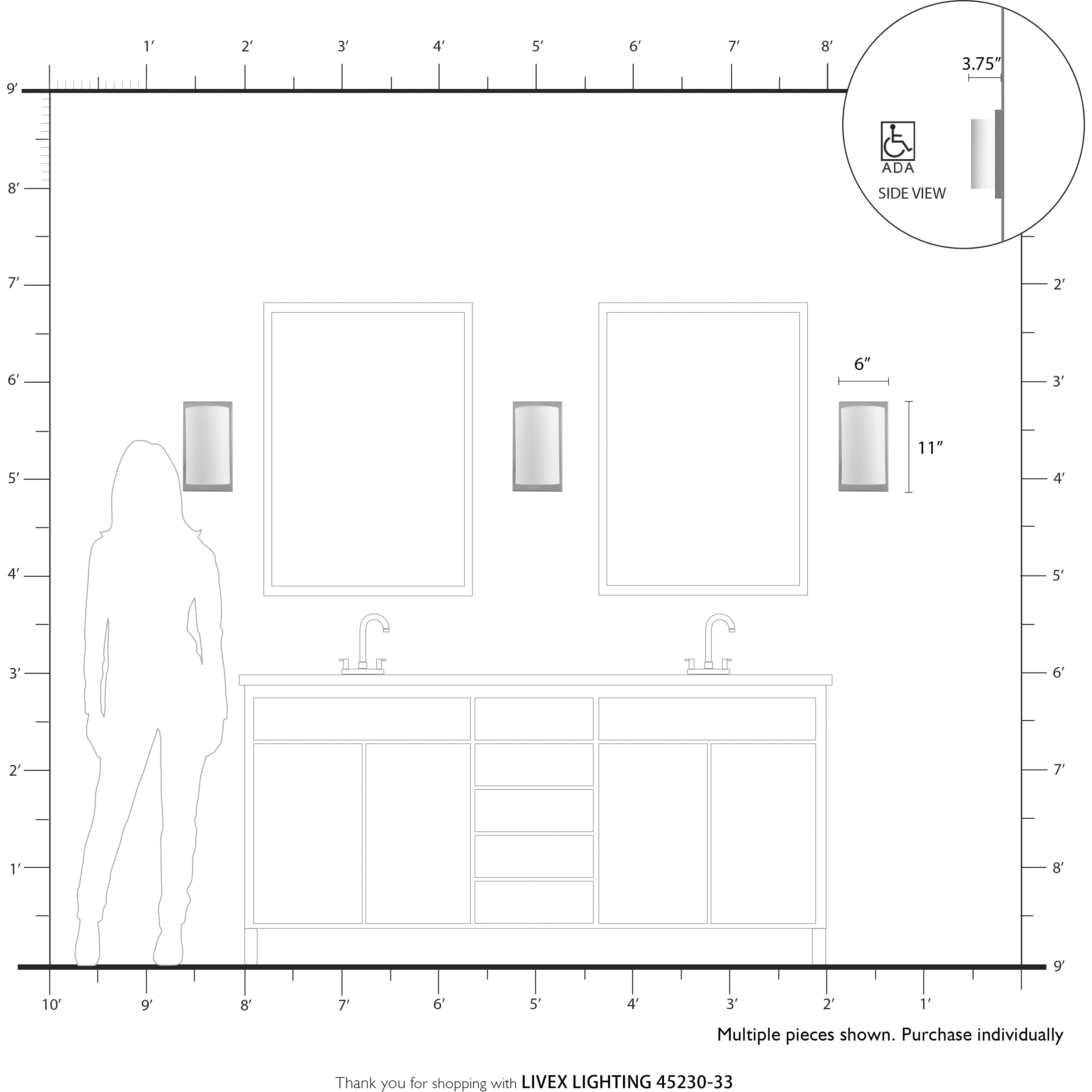 Brenton 1 Light 6 inch Soft Gold ADA Wall Sconce Wall Light