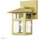Crestlake 1 Light 8.5 inch Satin Gold Outdoor Wall Lantern