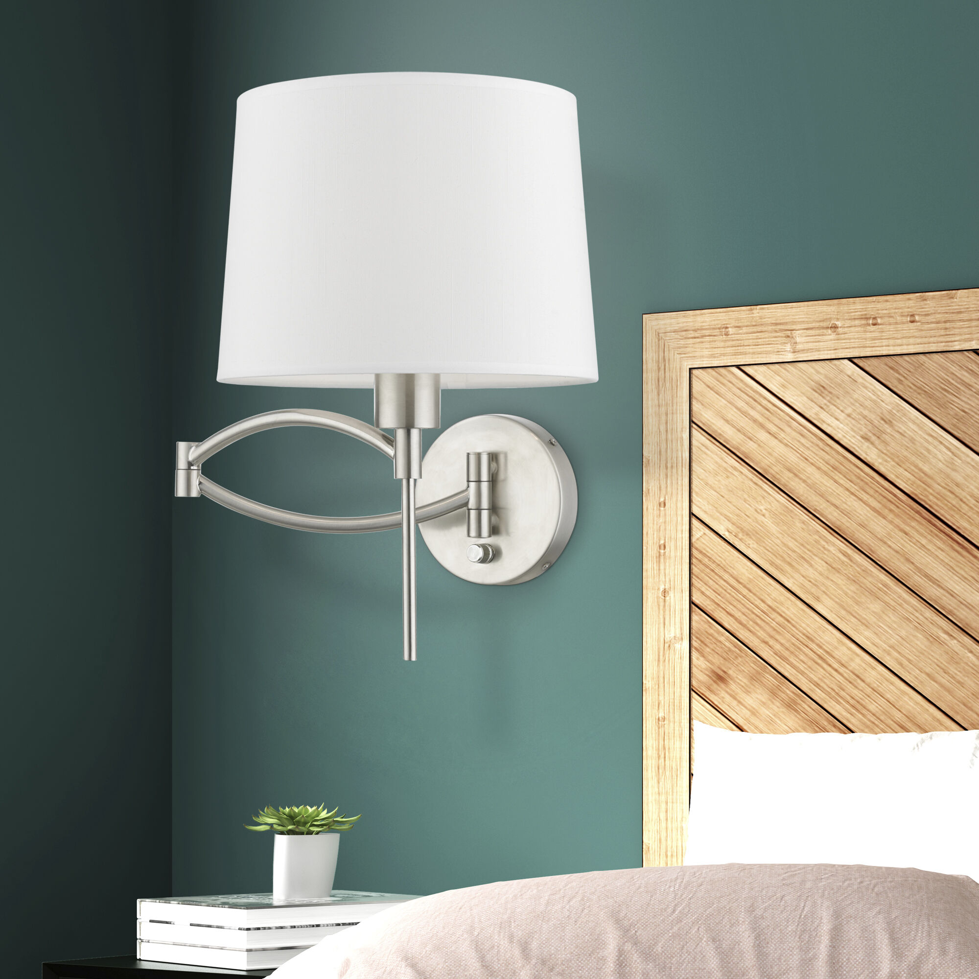 Allison 10 inch 60.00 watt Brushed Nickel Swing Arm Wall Lamp Wall Light