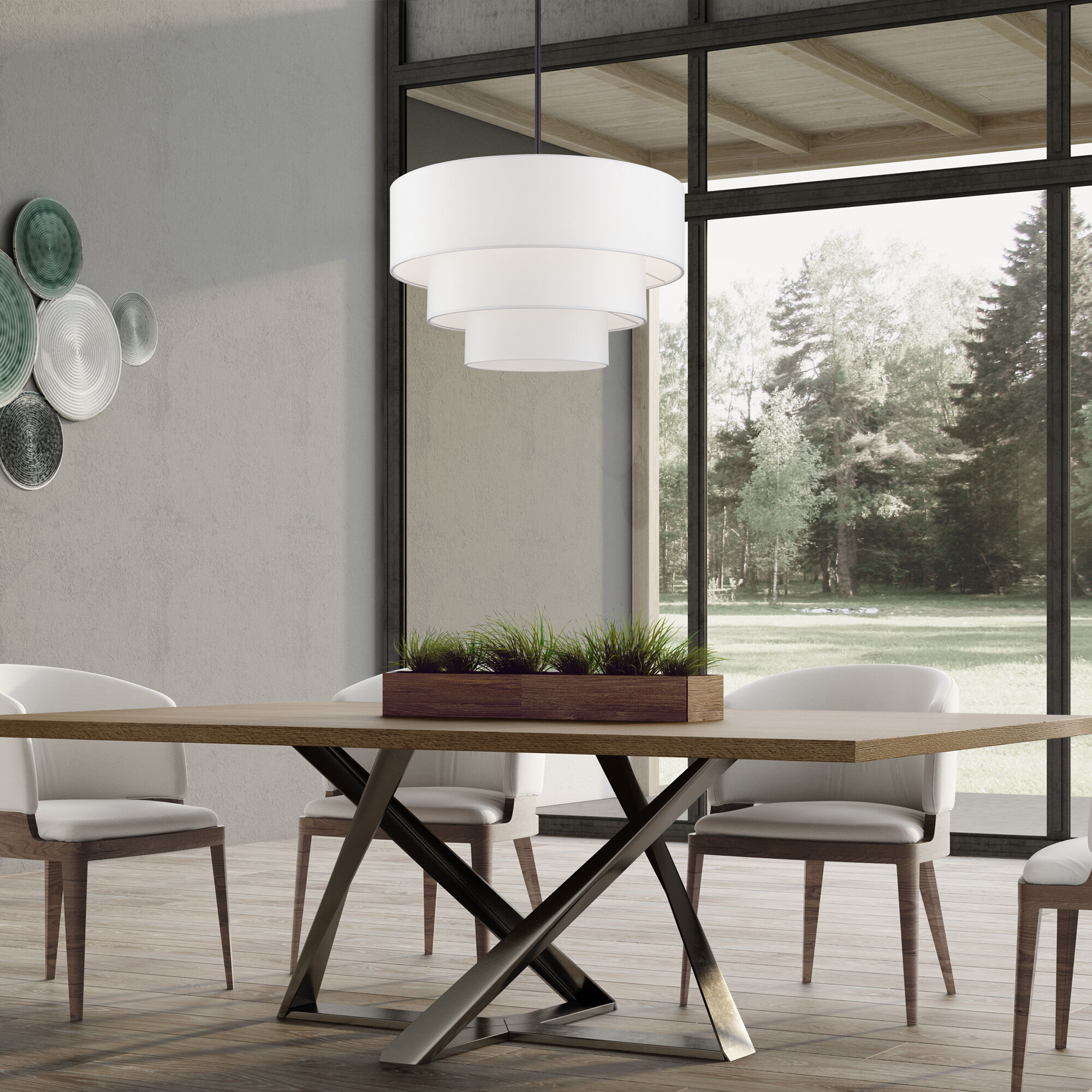 Manorwood 5 Light 28 inch Bronze Pendant Chandelier Ceiling Light