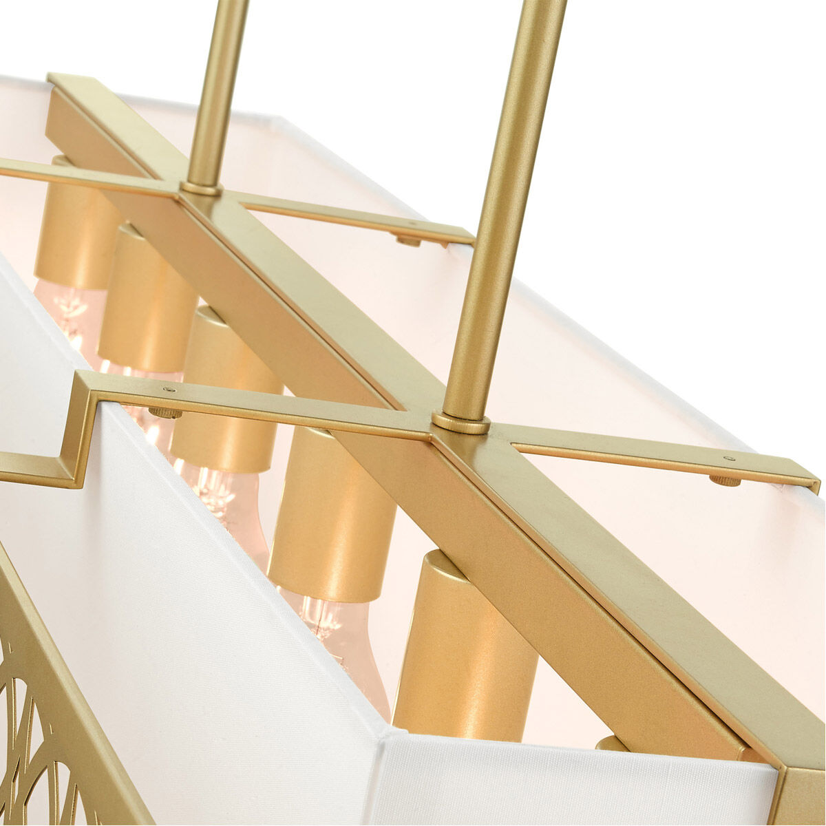 Calinda 6 Light 40 inch Soft Gold Linear Chandelier Ceiling Light