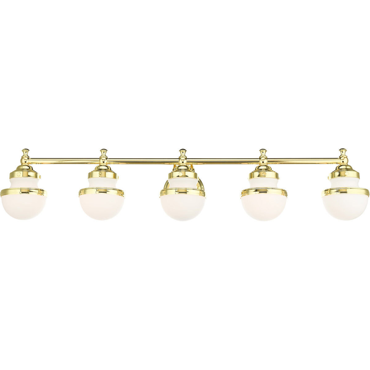 Oldwick 5 Light 43 inch Polished Brass Vanity Sconce Wall Light