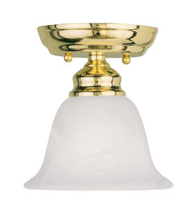 Essex 1 Light 6 inch Polished Brass Semi-Flush Mount Ceiling Light