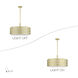 Vistaview 5 Light 24 inch Soft Gold Pendant Chandelier Ceiling Light