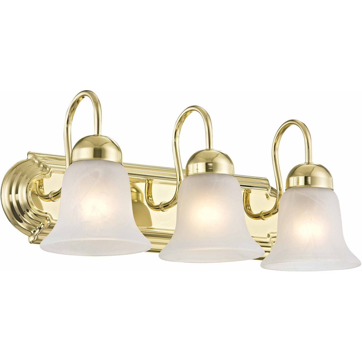 Riviera 3 Light 18 inch Polished Brass Bath Vanity Wall Light