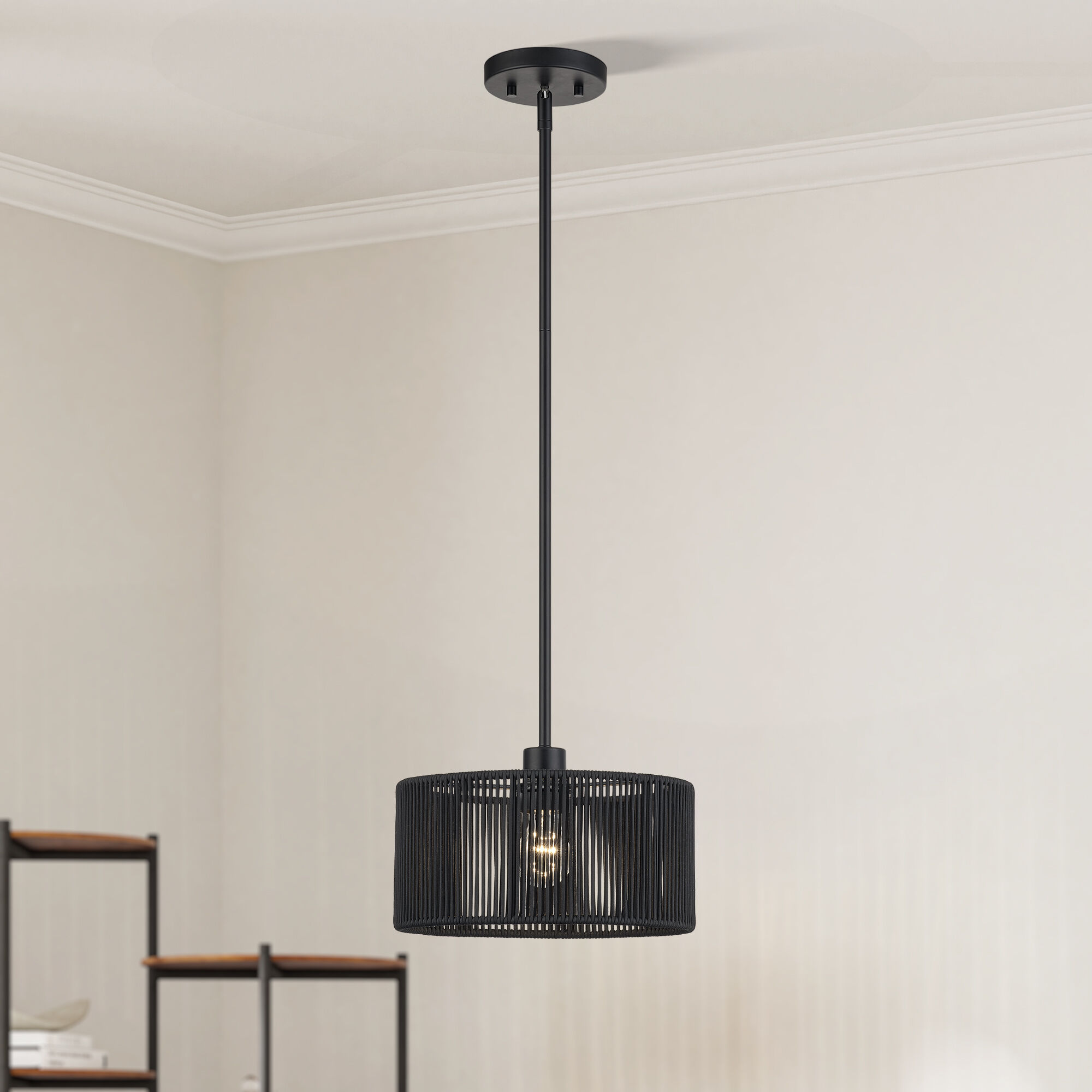 Acordia 1 Light 12 inch Black Pendant Ceiling Light