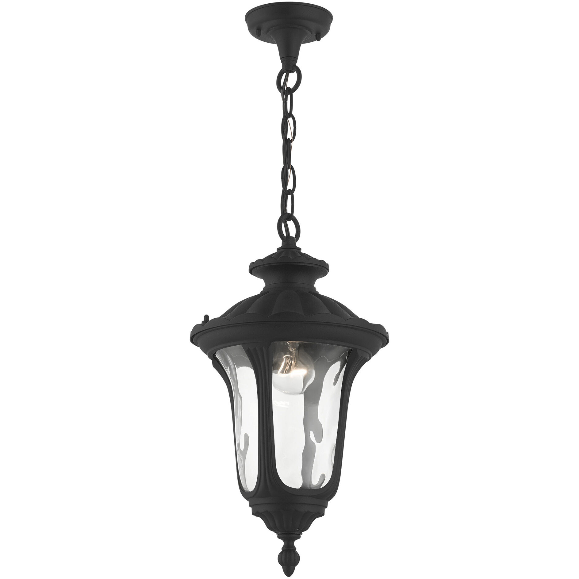 Oxford 1 Light 10 inch Textured Black Outdoor Pendant Lantern