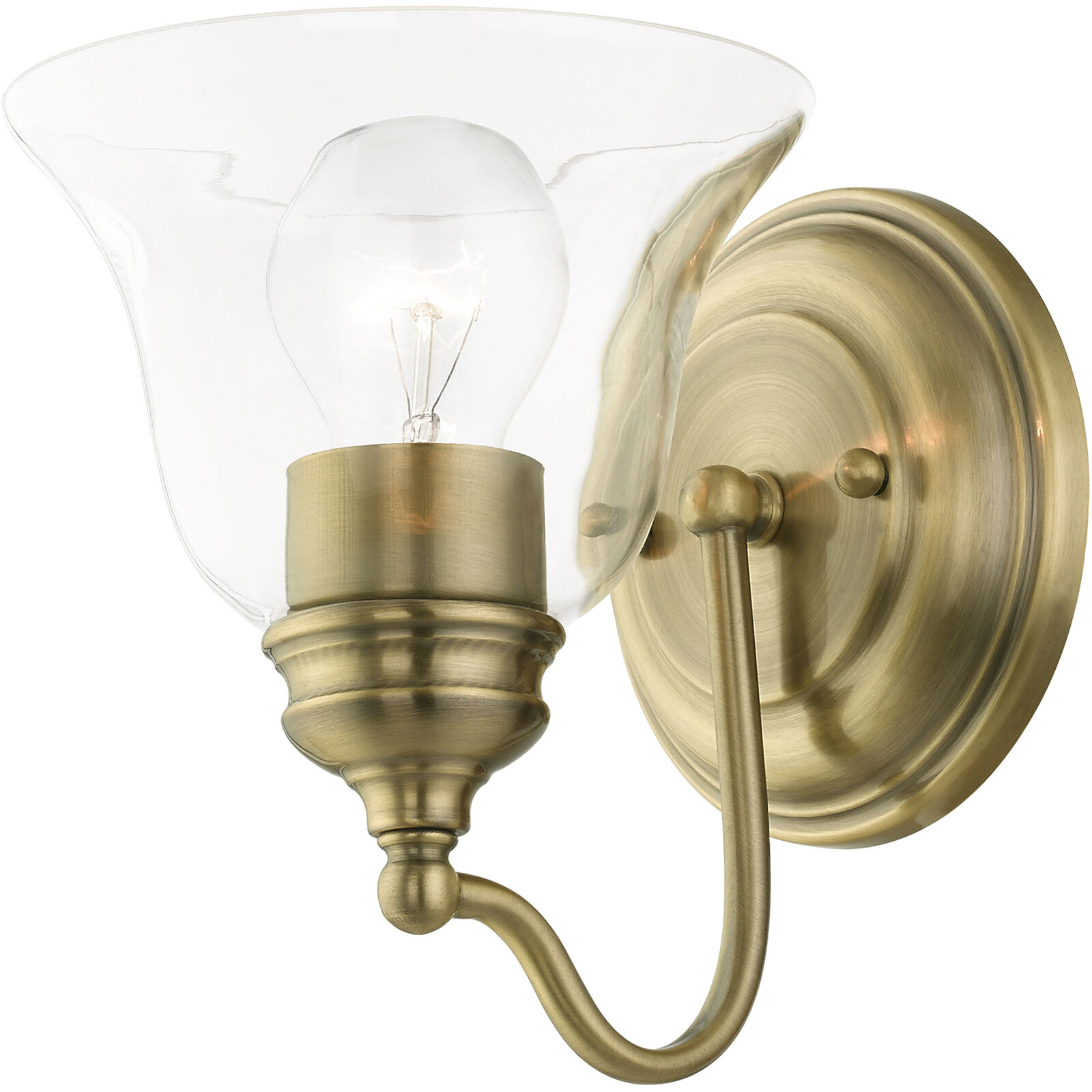 Moreland 1 Light 6 inch Antique Brass Vanity Sconce Wall Light
