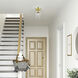 Willow 1 Light 5.75 inch Satin Brass Flush Mount Ceiling Light